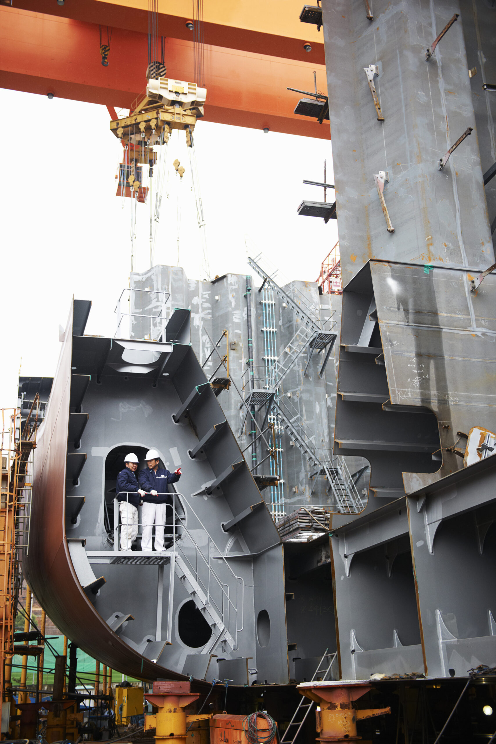 Workers at shipyard, GoSeong-gun, South Korea